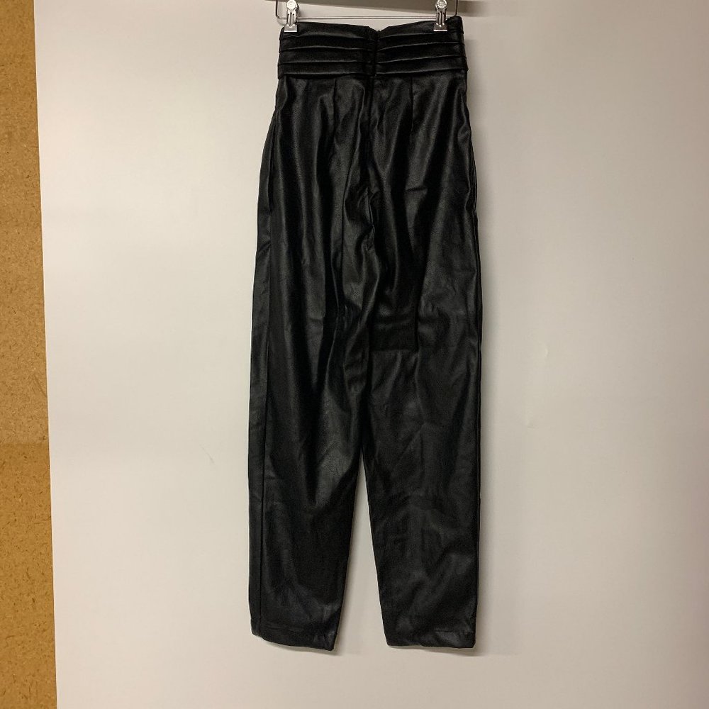 - NEW NONChalant Label Phoenix Vegan Leather Tuxedo Pant Black BX2 - Picture 6 of 8